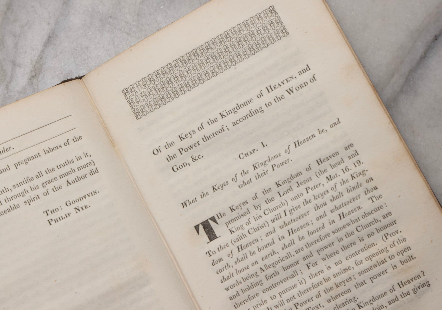 Lot 215 - "The Keyes Of The Kingdom Of Heaven, And Power Thereof, According To The Word Of God" Antique Religious Book By John Cotton, Reprinted By Tappan And Dennet, Boston, 1843