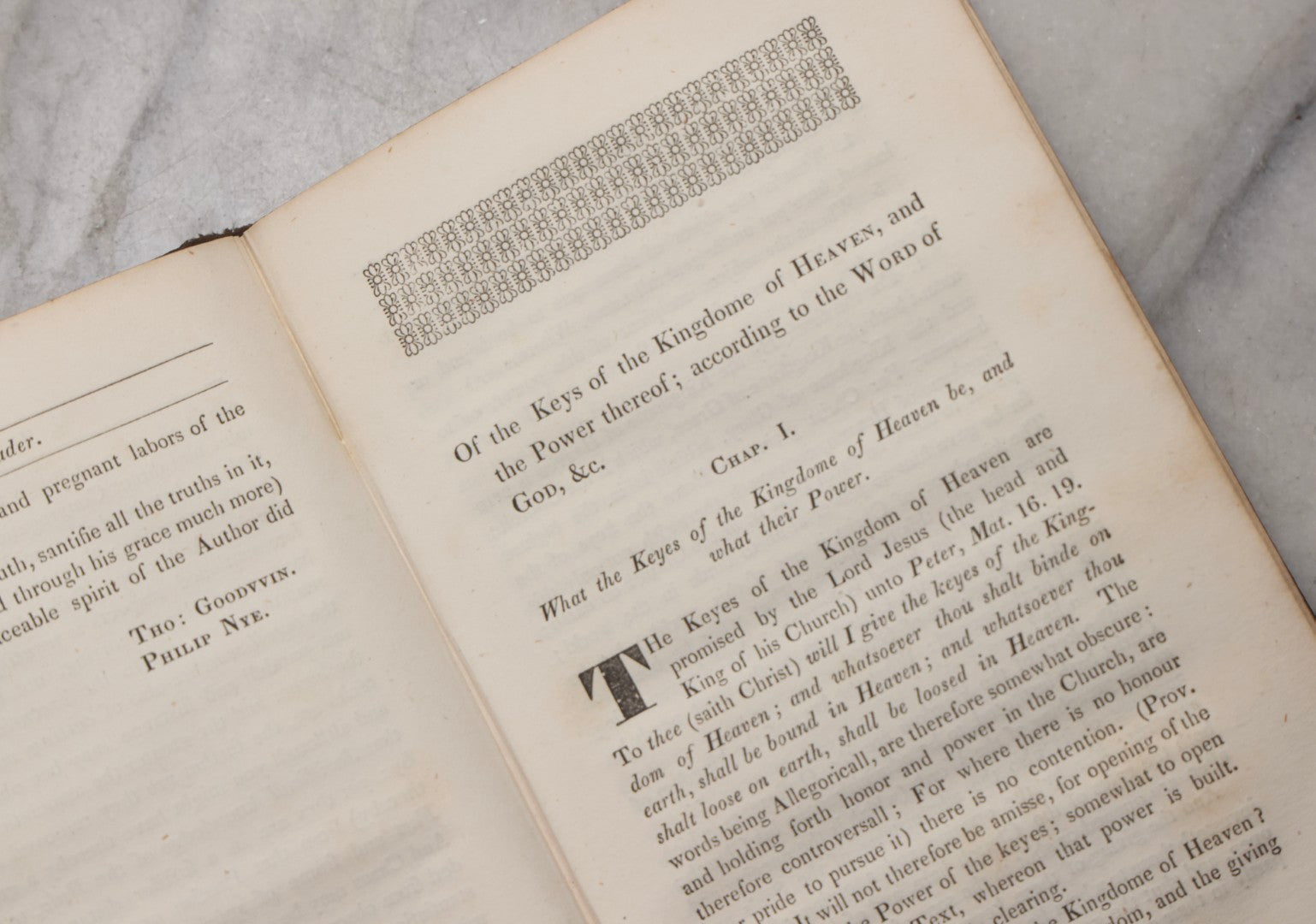 Lot 215 - "The Keyes Of The Kingdom Of Heaven, And Power Thereof, According To The Word Of God" Antique Religious Book By John Cotton, Reprinted By Tappan And Dennet, Boston, 1843