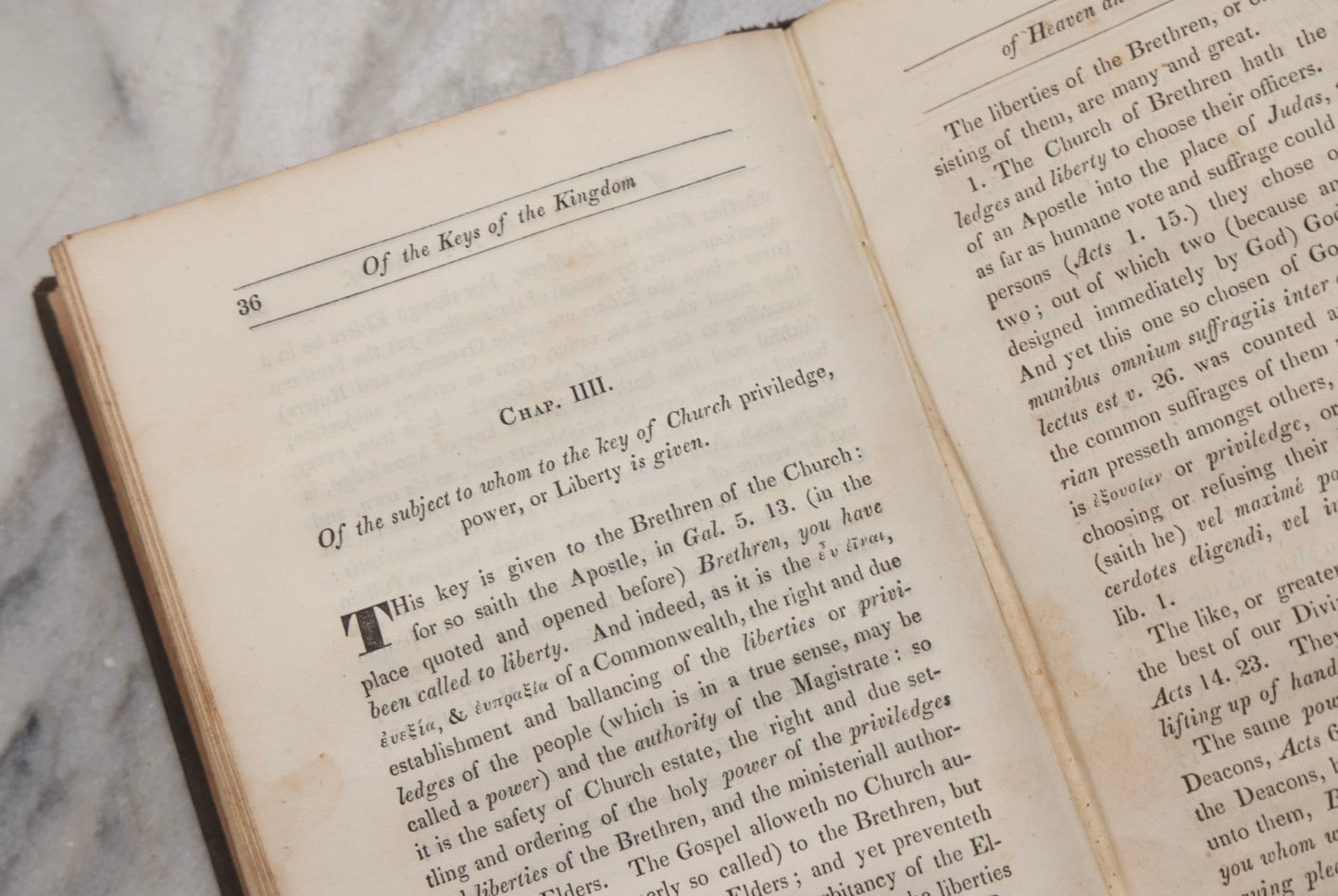 Lot 215 - "The Keyes Of The Kingdom Of Heaven, And Power Thereof, According To The Word Of God" Antique Religious Book By John Cotton, Reprinted By Tappan And Dennet, Boston, 1843