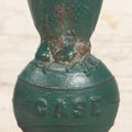 Lot 044 - Antique Cast Iron Eagle Fence Post Finial With Green Paint, J. I. Case Threshing Machine Co. Advertising, Early 20th Century, 9-7/8" H