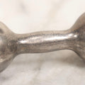 Lot 048 - Vintage Sterling Silver Barbell-Style Baby Rattle, Hallmarked And Marked “Sterling," 3-1/4" L