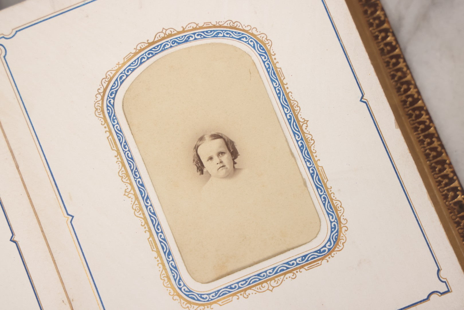 Lot 139 - Antique Portrait Photograph Album With 38 Carte De Visite C.D.V.. Photographs And One Tintype, Many Identified In Pencil