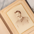 Lot 140 - Antique Portrait Photograph Album With 15 Carte De Visite C.D.V.., 2 Cabinet Card, And 3 Tintype Photographs Of Men, Women, And Children