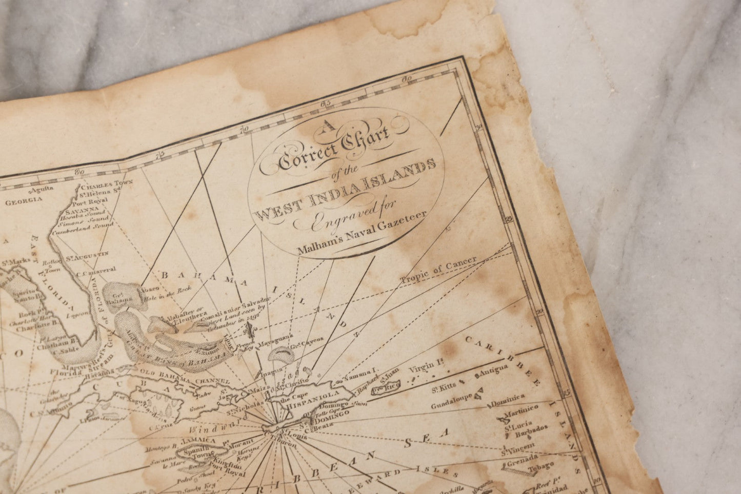 Lot 166 - Grouping Of Eight Antique 1795 Engraved Naval Maps For Malham's Naval Gazetteer By Allen & West, Including Irish Sea, South America, English Channel, West India Islands, Baltic Sea, Africa, East Coast Of North America, And Bay Of Biscay