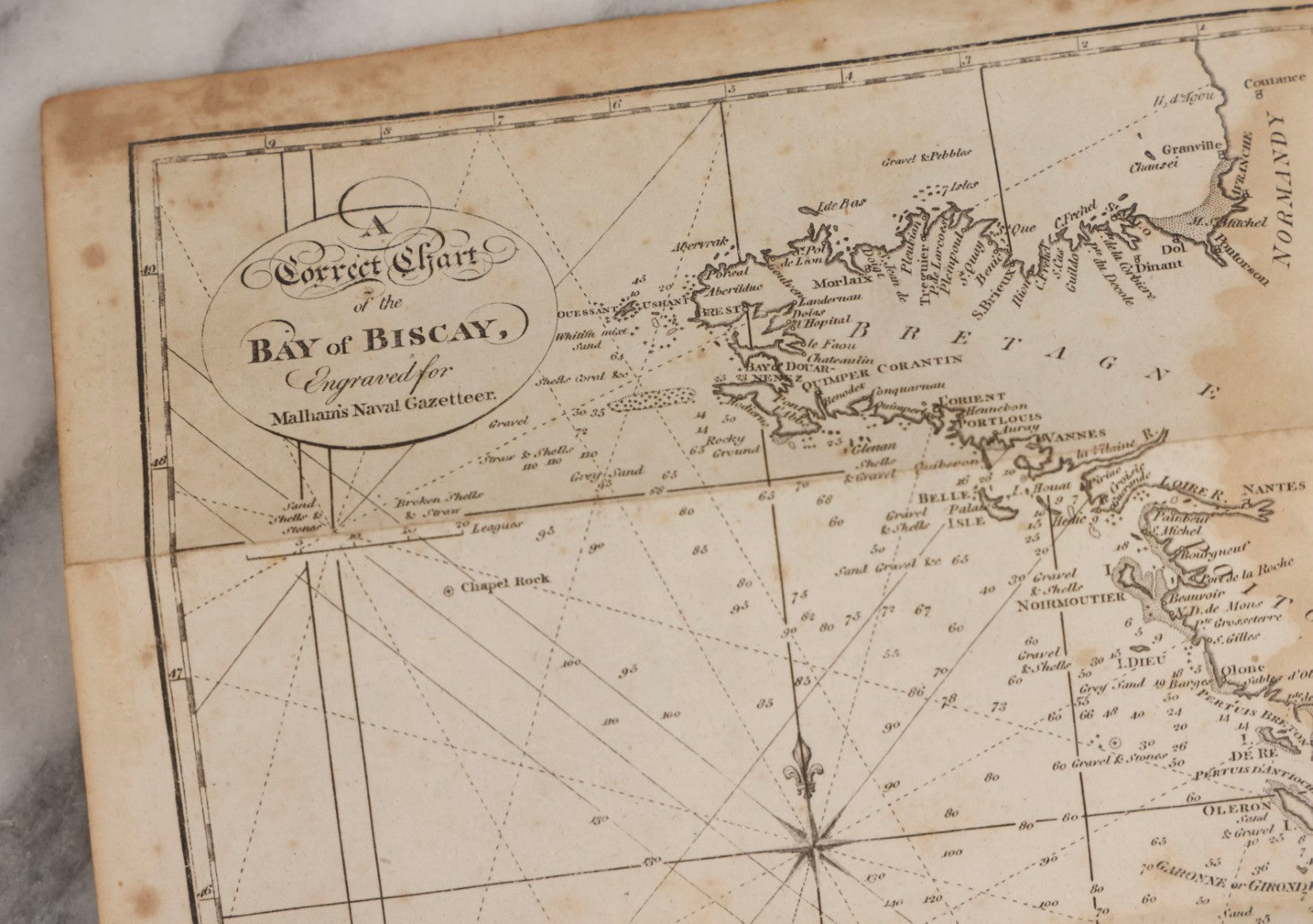 Lot 166 - Grouping Of Eight Antique 1795 Engraved Naval Maps For Malham's Naval Gazetteer By Allen & West, Including Irish Sea, South America, English Channel, West India Islands, Baltic Sea, Africa, East Coast Of North America, And Bay Of Biscay