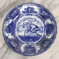 Lot 010 - Vintage Salem Plate With Views Of Salem, Massachusetts And Salem Witch Illustration, Stamped England, Note Hairline Cracks From Underside, 9" Diameter