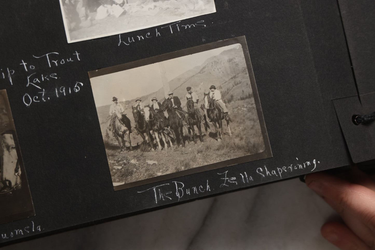 Lot 025 - Antique Snapshot Photo Album Gifted To Zella On Christmas 1916 With 1750+ Photos Of Midwest And Western Scenes Including Telluride & Greeley Colorado, Farm Life, Animals, Automobiles, Oil Wells, Early Aviation, And WWI Soldiers, 1916–1920