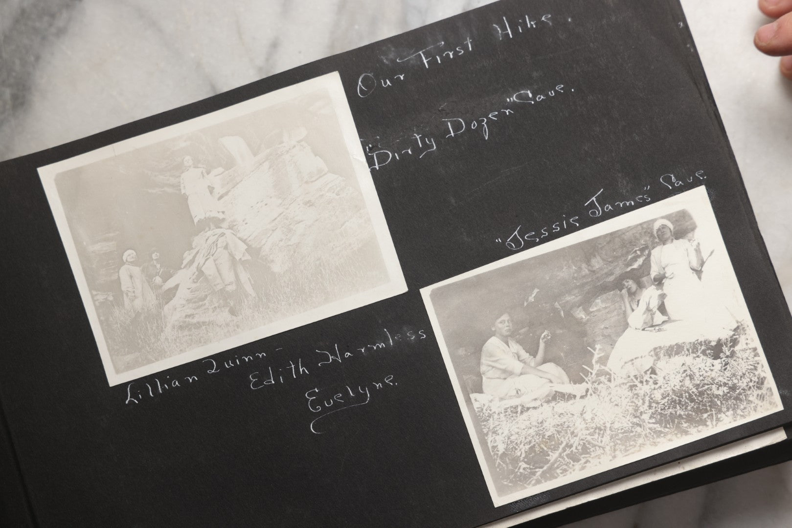 Lot 025 - Antique Snapshot Photo Album Gifted To Zella On Christmas 1916 With 1750+ Photos Of Midwest And Western Scenes Including Telluride & Greeley Colorado, Farm Life, Animals, Automobiles, Oil Wells, Early Aviation, And WWI Soldiers, 1916–1920
