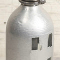 Lot 035 - Vintage Glass Soda Bottle With Aluminum Wrap For Los 6 Hermanos Soda, Tomas Iglesias, With Juan Rutar Spout, 10-1/2" H