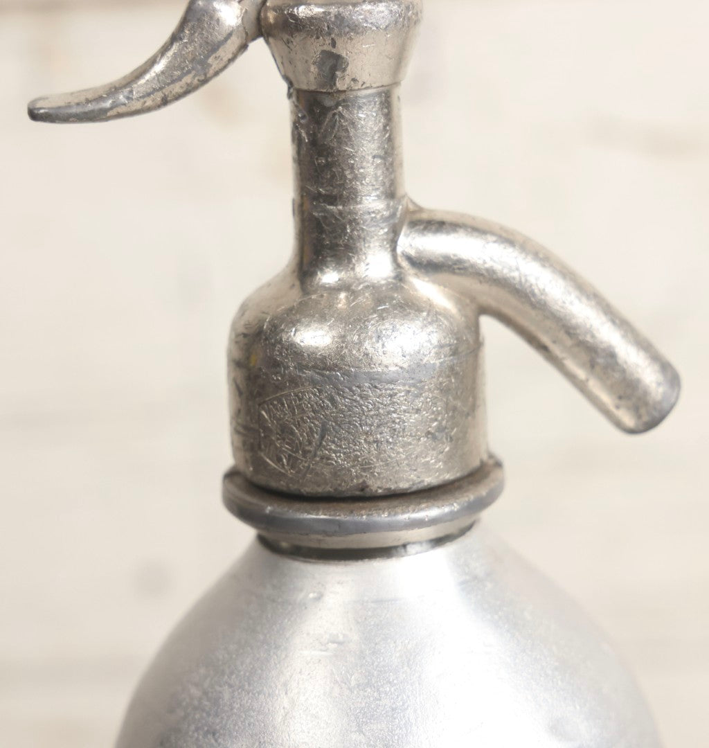 Lot 035 - Vintage Glass Soda Bottle With Aluminum Wrap For Los 6 Hermanos Soda, Tomas Iglesias, With Juan Rutar Spout