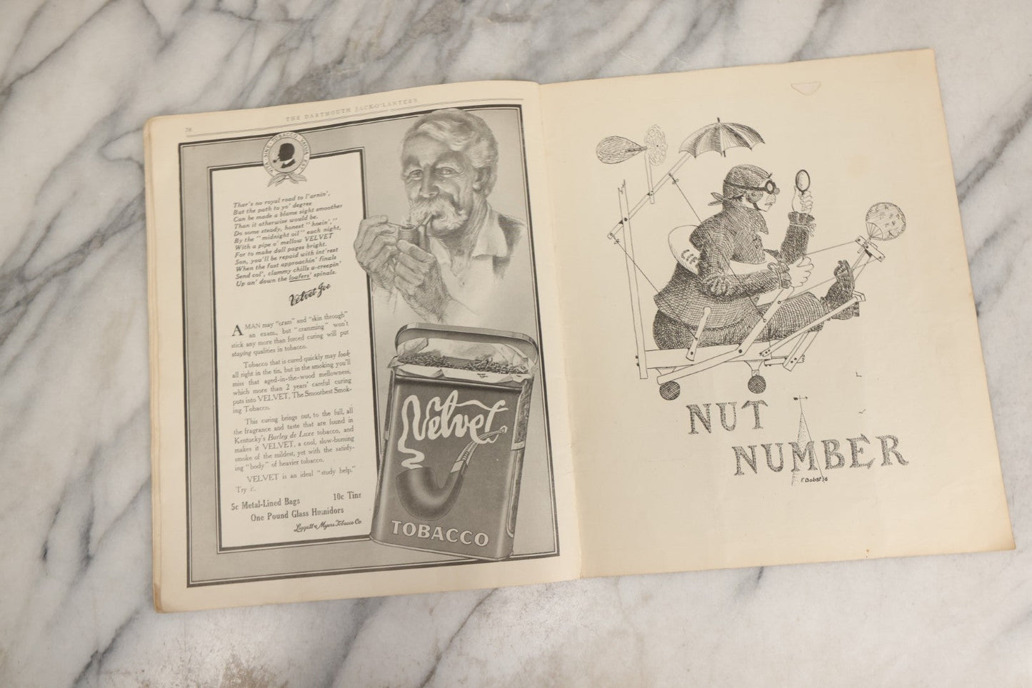 Lot 067 - Antique “The Dartmouth Jack-O-Lantern” Magazine, Volume VII No. 3, November 1914, Student Publication Of Dartmouth College, New Hampshire