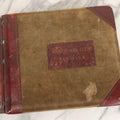 Lot 071 - Antique Register Guest Book For The Kernwood Club With Green Corduroy Cover, Leather Spine And Nameplate, Marbled Endpapers, And Blank Visitor Fields, Thomas Groom & Co., Boston, 15" x 12"