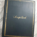 Lot 085 - Antique Blue Scrapbook Album With Gold Lettering, Gold Borders On Front Cover, Gold Lines On Spine, European Travel Ephemera Including Italy, Germany, England, Prague, Pressed Flowers Throughout, Patent March 1876, Circa 1906