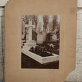 Lot 136 - Antique Boarded Photograph Of Grave And Monument Of Charles K. Quarry, 1913, Featuring Marble Cross With Shaking Hands Motif, Cemetery In London