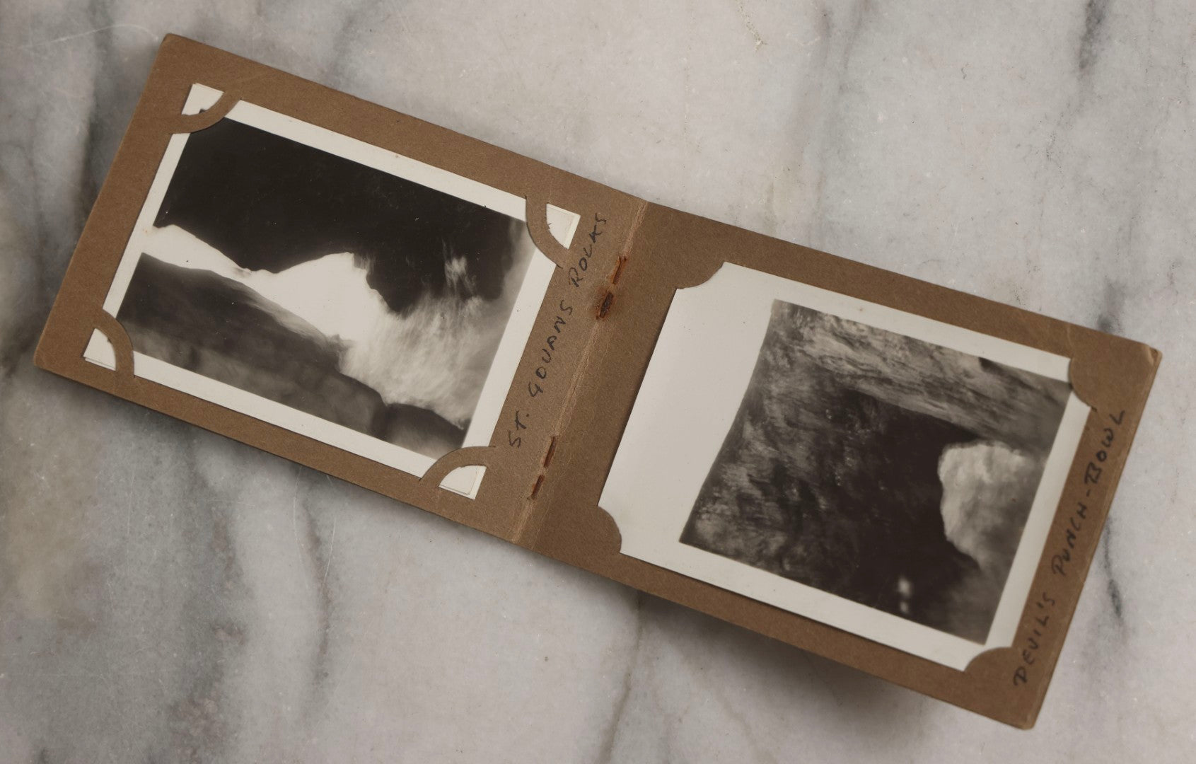 Lot 142 - Pair Of Antique Miniature Snapshot Photo Albums Including Oregon Scenes And Beach & Boating Views