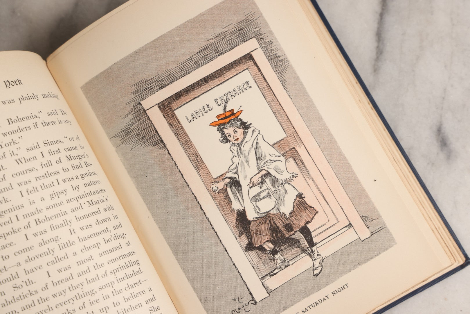 Lot 157 - "The Real New York" Antique Illustrated Cultural Commentary Book By Rupert Hughes, Drawings By Hy. Mayer, Published By The Smart Set Publishing Company, New York, New York, 1904