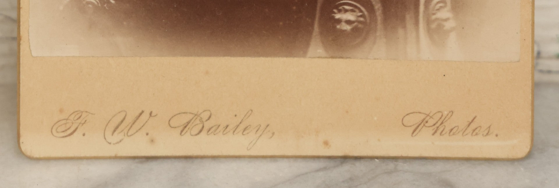 Lot 084 - Antique Cabinet Card Photograph Of Young Woman With Long Dark Hair Holding Hairbrush, F W Bailey Photos