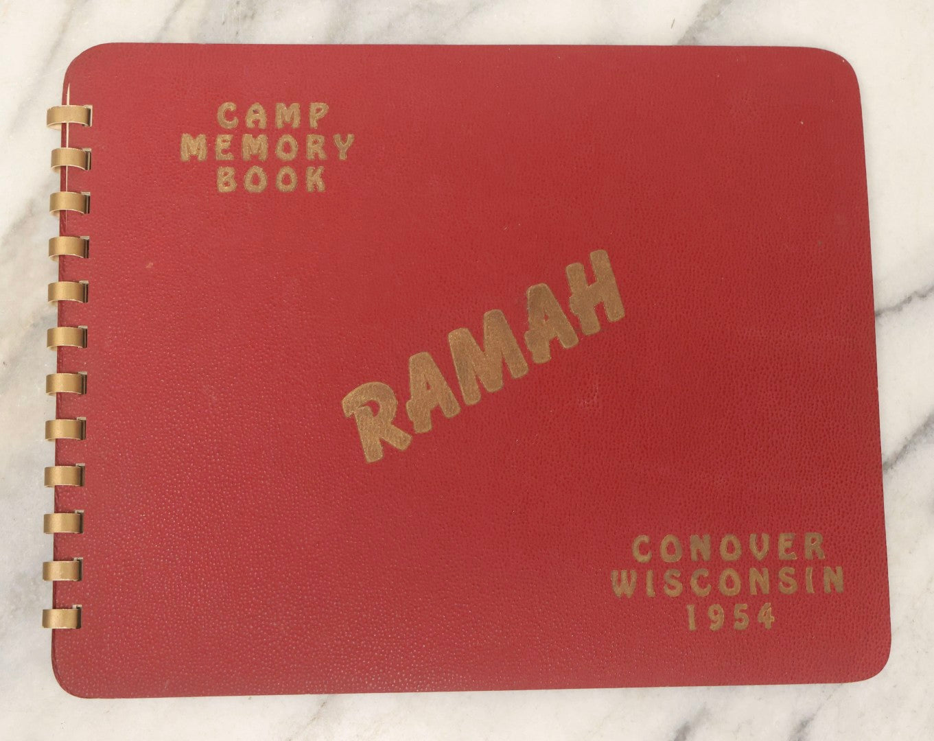 Lot 090 - Pair Of Vintage Camp Ramah Memory Books From Conover Wisconsin 1954 And 1956, Filled Out By Camper Jerome Weinstein, Mobile Photo Service Chicago