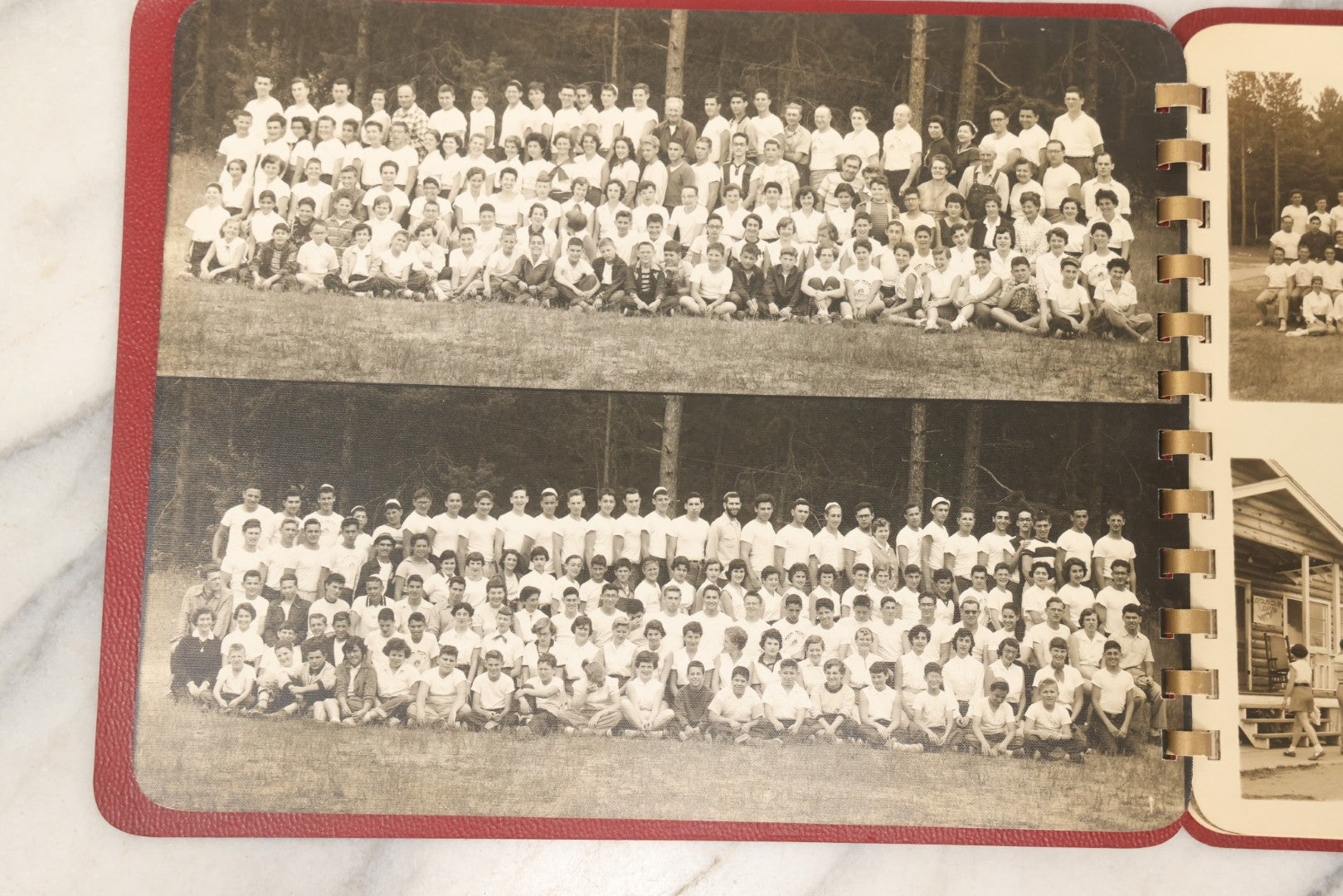 Lot 090 - Pair Of Vintage Camp Ramah Memory Books From Conover Wisconsin 1954 And 1956, Filled Out By Camper Jerome Weinstein, Mobile Photo Service Chicago