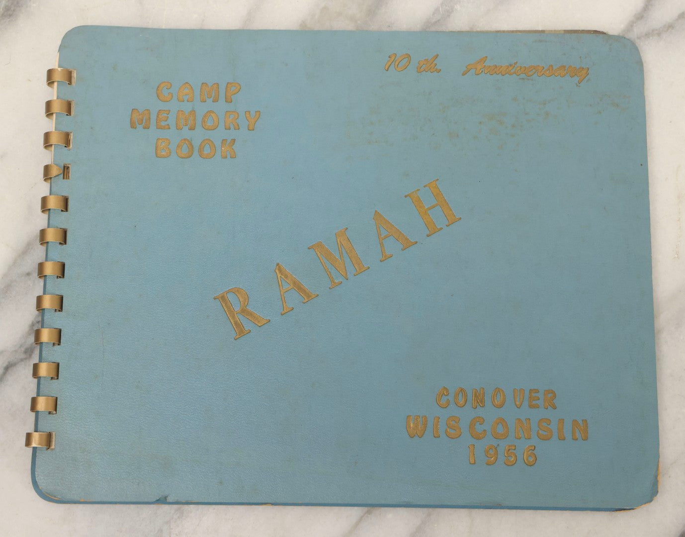 Lot 090 - Pair Of Vintage Camp Ramah Memory Books From Conover Wisconsin 1954 And 1956, Filled Out By Camper Jerome Weinstein, Mobile Photo Service Chicago
