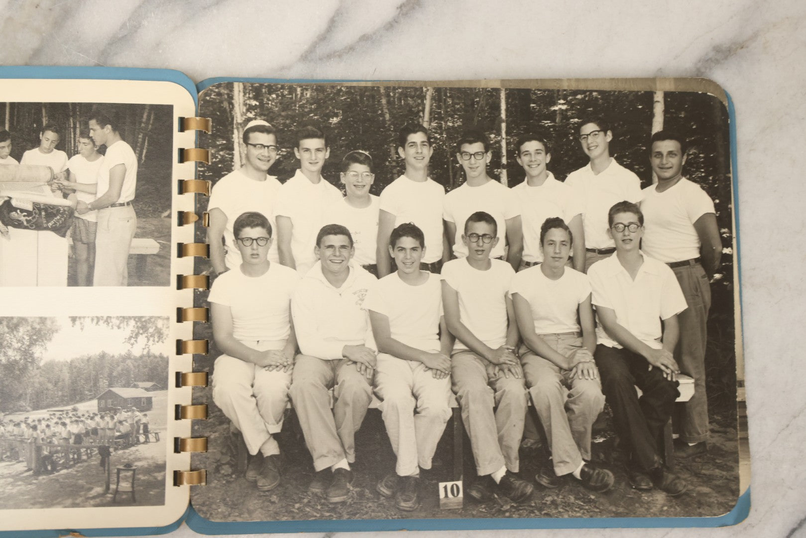 Lot 090 - Pair Of Vintage Camp Ramah Memory Books From Conover Wisconsin 1954 And 1956, Filled Out By Camper Jerome Weinstein, Mobile Photo Service Chicago