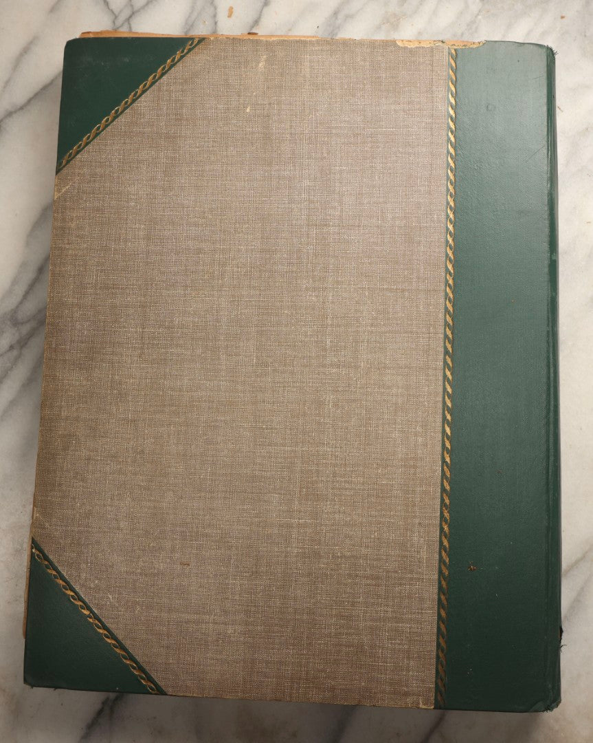 Lot 095 - Antique Washington D.C., Hudson River, Montreal, Asheville, And Maine Travel Scrapbook With Pressed Botanical Specimens, Circa  1898-1905, Note Binding Split, Pages Detached And Brittle