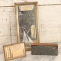 Lot 118 - Grouping Of Three Vintage Advertising Items Including M.A.C. Clubs Rubber Stamp, Fred I. Worthen Thermometer, And Holyoke Flower Shop Thermometer