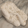 Lot 134 - Vintage Chalkware Wall Hanging Statue Of Woman With Hands Framing Face, Accents Unlimited Inc