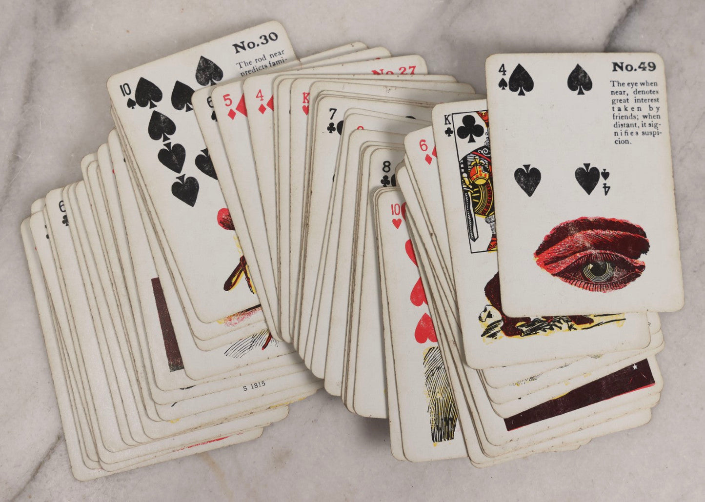 Lot 023 - Vintage Gypsy Witch Fortune Telling Playing Cards, Two Complete Packs, United States Playing Card Company, Cincinnati, Ohio