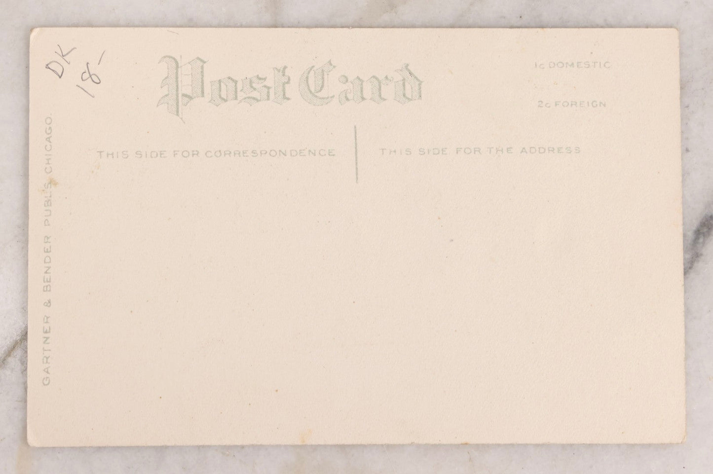 Lot 054 - Antique Halloween Postcard Featuring Woman In Witch Hat Emerging From Crescent Moon With Jack-O-Lantern J.O.L., Garner & Bender Publishing Co., Chicago, Unused