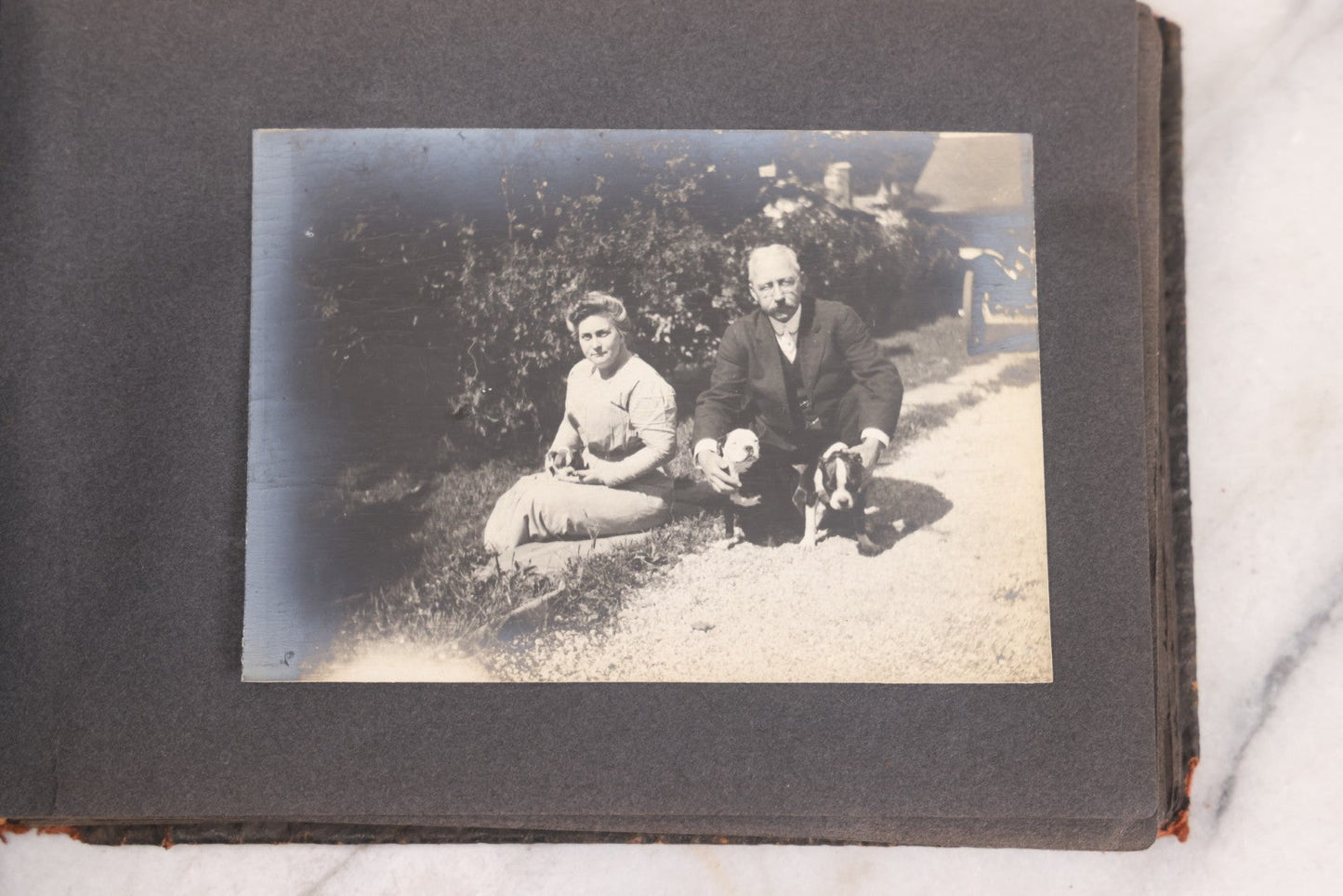 Lot 066 - Early 20th Century Snapshot Photo Album With 100+ Photographs, Camping, Travel, Dogs, Rural Life, And Outdoor Recreation, Circa 1910–1920