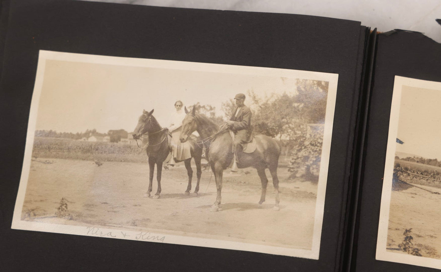Lot 067 - Early 20th Century Snapshot Photo Album With 150+ Photographs, Connecticut And New England Travel, Horses, Dogs, And Coastal Scenes, Circa 1910–1920