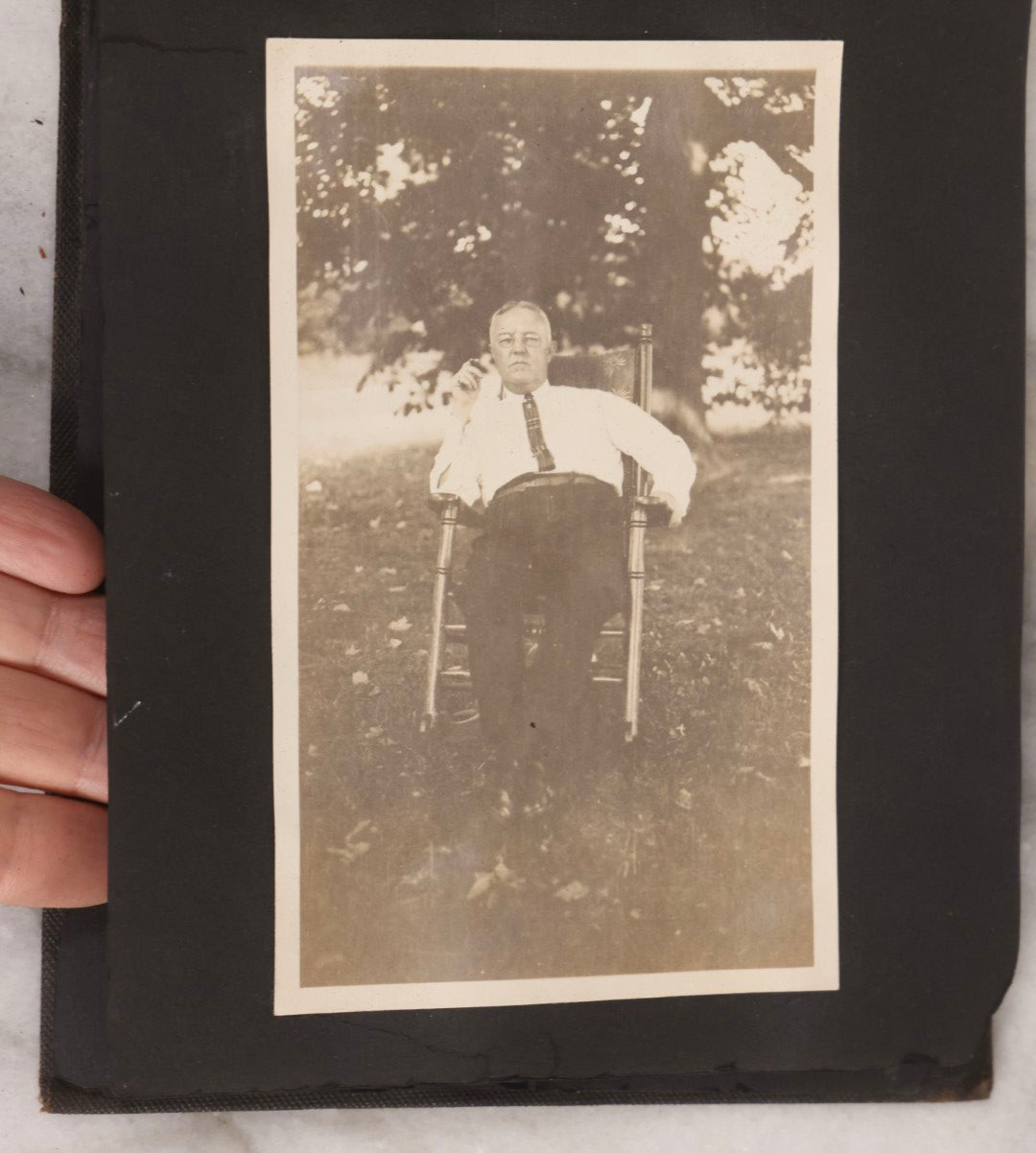 Lot 067 - Early 20th Century Snapshot Photo Album With 150+ Photographs, Connecticut And New England Travel, Horses, Dogs, And Coastal Scenes, Circa 1910–1920