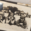 Lot 069 - Antique Snapshot Photograph Album With 100+ Images Circa 1920-1930 Including Beach Scenes In Period Swimwear, Cats And Kittens, Young Boy With American Flag, And Mechanic Working On Early Automobile