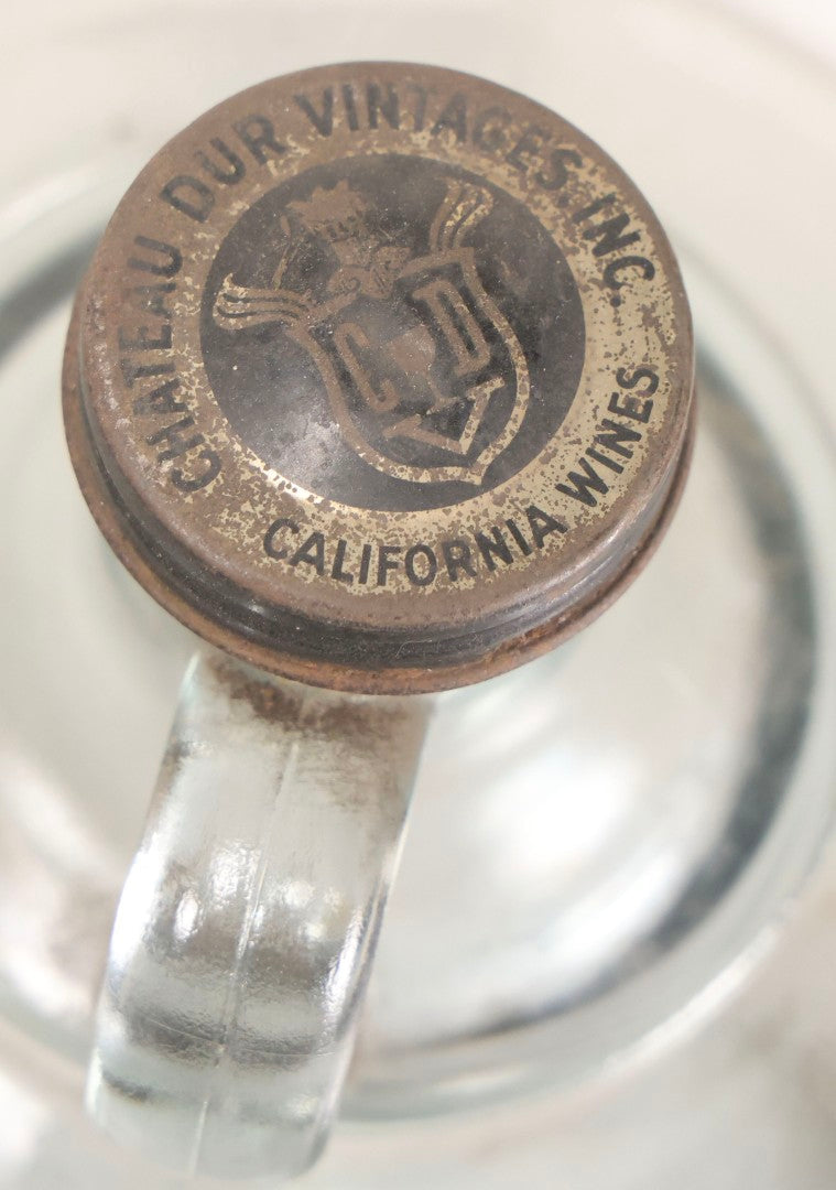 Lot 087 - Pair Of Vintage Clear Glass Jugs With Later-Applied Green “Formaldehyde” Paper Labels From Florida Hardware Co.