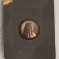 Lot 147 - Antique Small Size Boarded Photograph Of Young Girl With Curly Hair Viewed From The Back