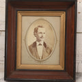 Lot 169 - Antique Portrait Photograph Of Middle-Aged Man With Mustache In Original Period Deep Walnut Frame With Inner Gilt Liner, Photographed By Smith & Loquist, Peoria, Illinois, 13" x 15"