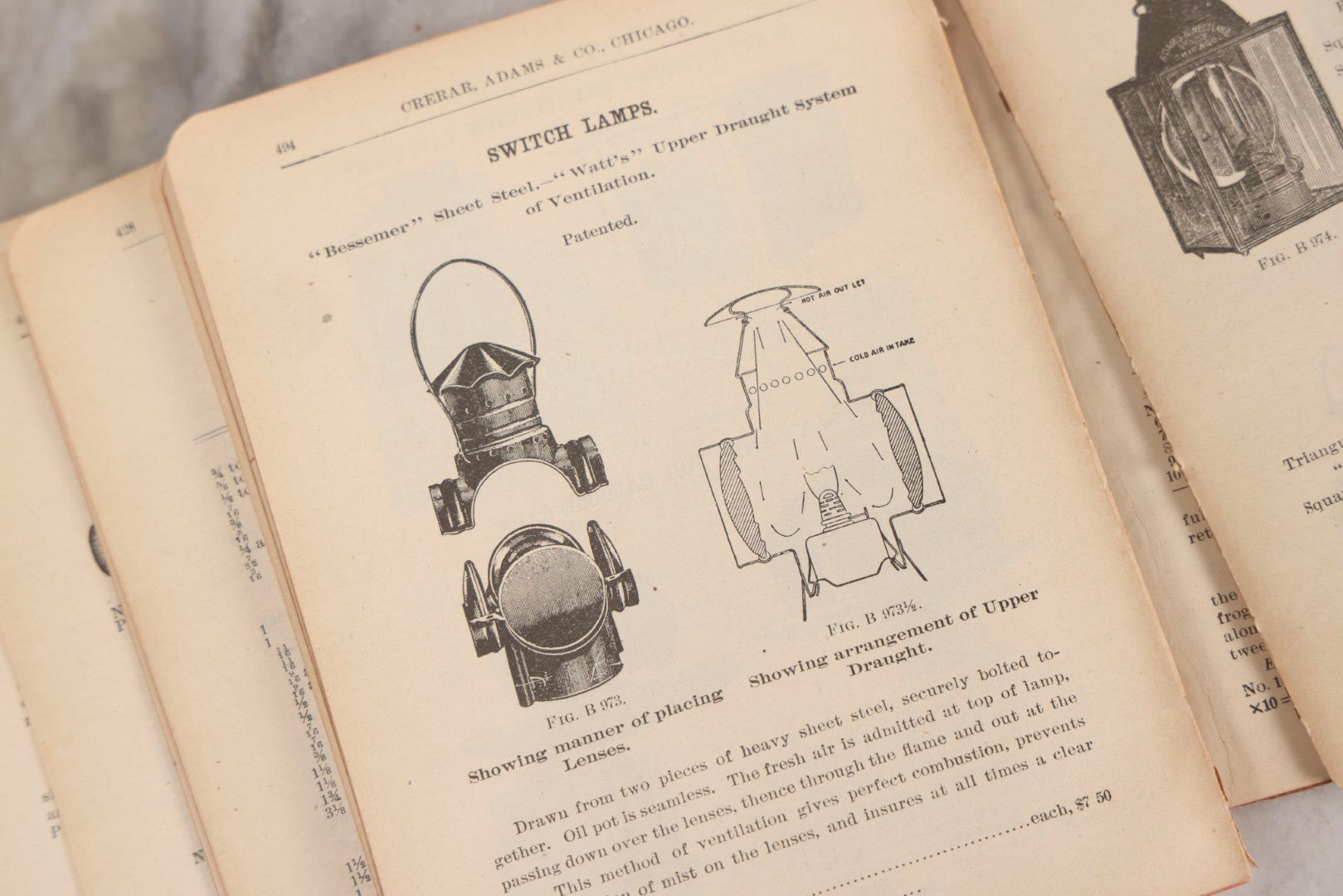 Lot 193 - Antique Crerar, Adams & Co. “Railway Supplies” Illustrated Trade Catalogue, Chicago, 1903, With Engraved Industrial And Railroad Equipment Illustrations, Poor Craft Grade Condition