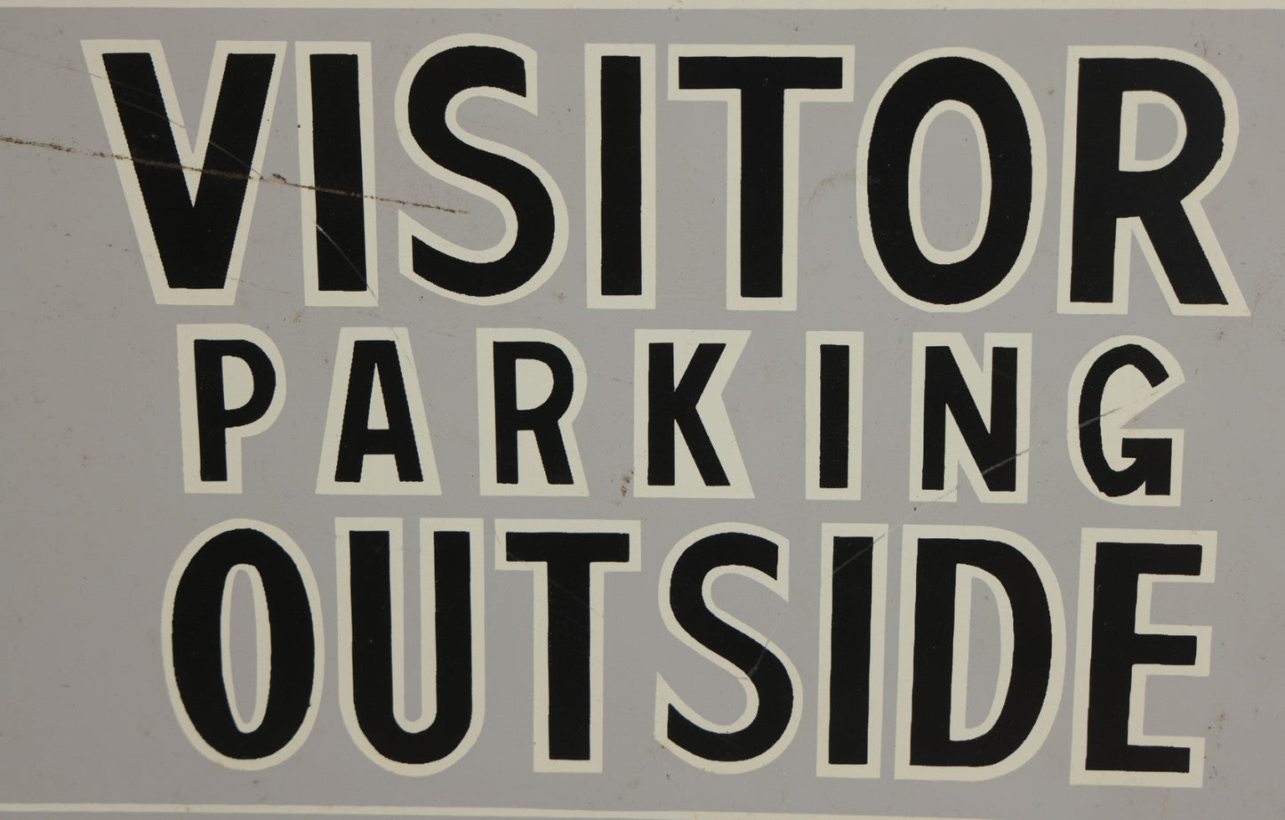 Lot 205 - Vintage Tin Tacker Sign Reading “Visitor Parking Outside”
