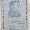 Lot 218 - Antique Metamorphic Needle Book With Optical Illusion Graphics, U.N. Laberge & Co. “Junior Store,” Manchester, New Hampshire, Circa 1903, With Original Needles