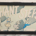 Lot 241 - Vintage Framed “Giant Steps” Board Game Cover Illustration, Milton Bradley, 1957, 10-7/8" x 17-1/2"