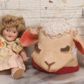 Lot 259 - Trio Of Vintage Children's Toys Including Shirley Temple Doll, Lamb Chop Hand Puppet, And Small Painted Doll