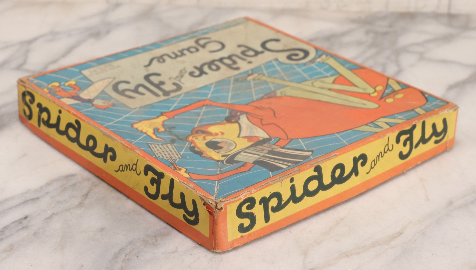 Lot 263 - Vintage "Spider And Fly" Board Game With Anthropomorphic Spider And Fly Graphics, Milton Bradley Co. No. 4734, Springfield, Massachusetts, Circa 1930