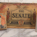 Lot 268 - Trio Of Vintage And Antique Advertising Boxes Including Bull Dog Jar Rubbers, Senate Havana Cigar, And Richard Hudnut “Three Flowers” Travelette Box