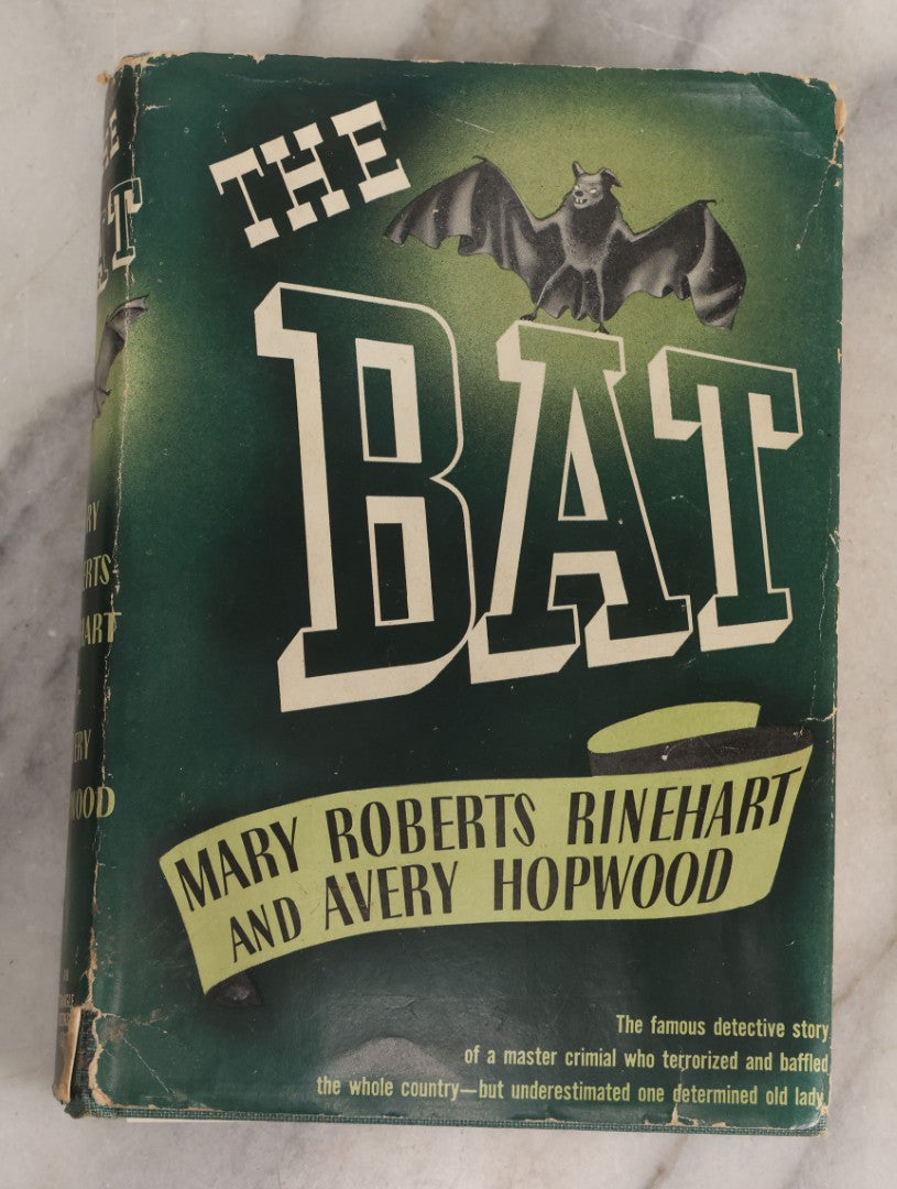 Lot 312 - "The Bat" Vintage Mystery Novel From The Play By Mary Roberts Rinehart And Avery Hopwood, Published By Triangle Books, New York, 1942, With Original Dust Jacket