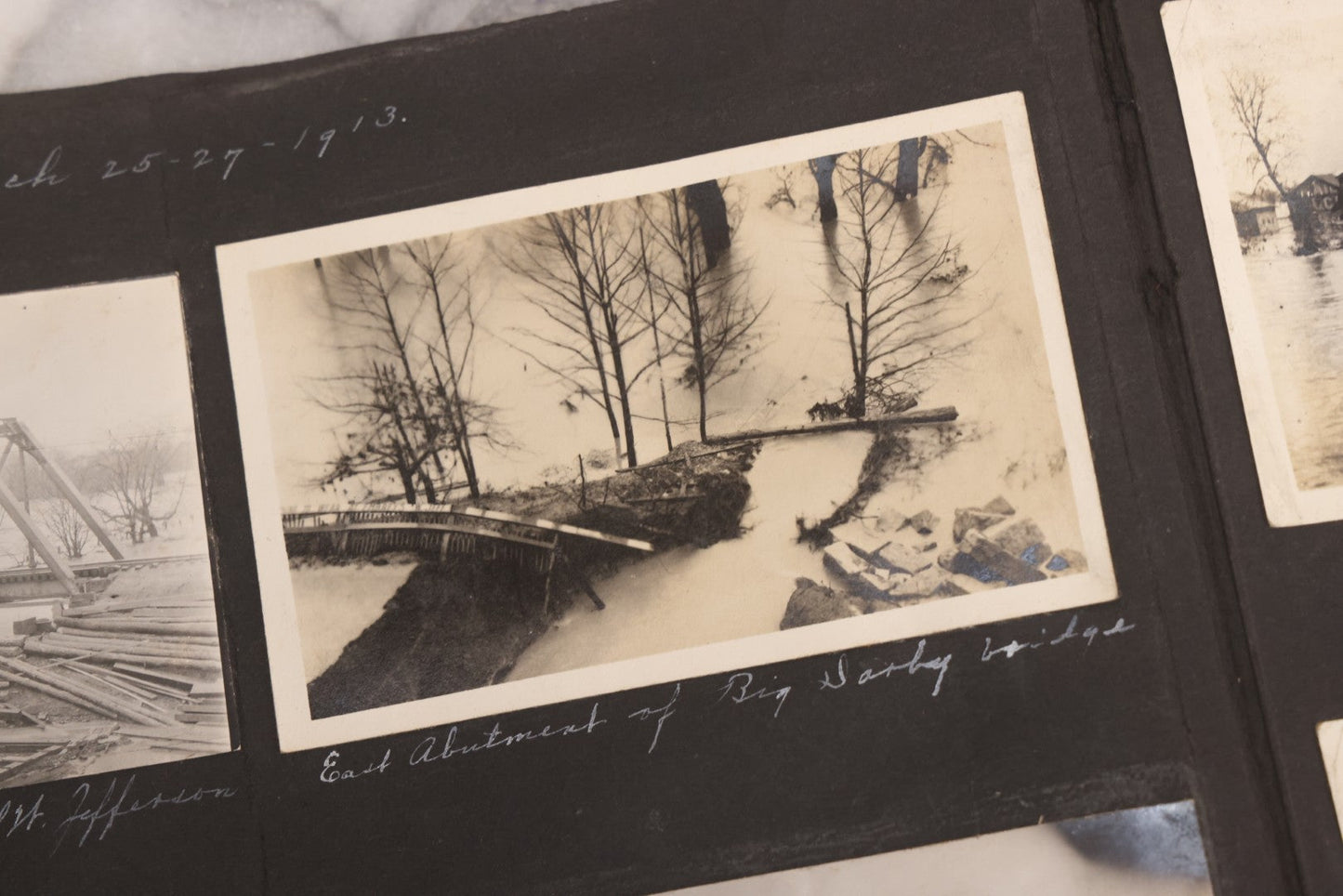Lot 006 - Important Antique Snapshot Photo Album With 500+ Photographs Depicting American Life Leading Up To World War I, Ohio State University 1913, Great Flood Of 1913, Camp Taliaferro Flight Training, And European Service 1918
