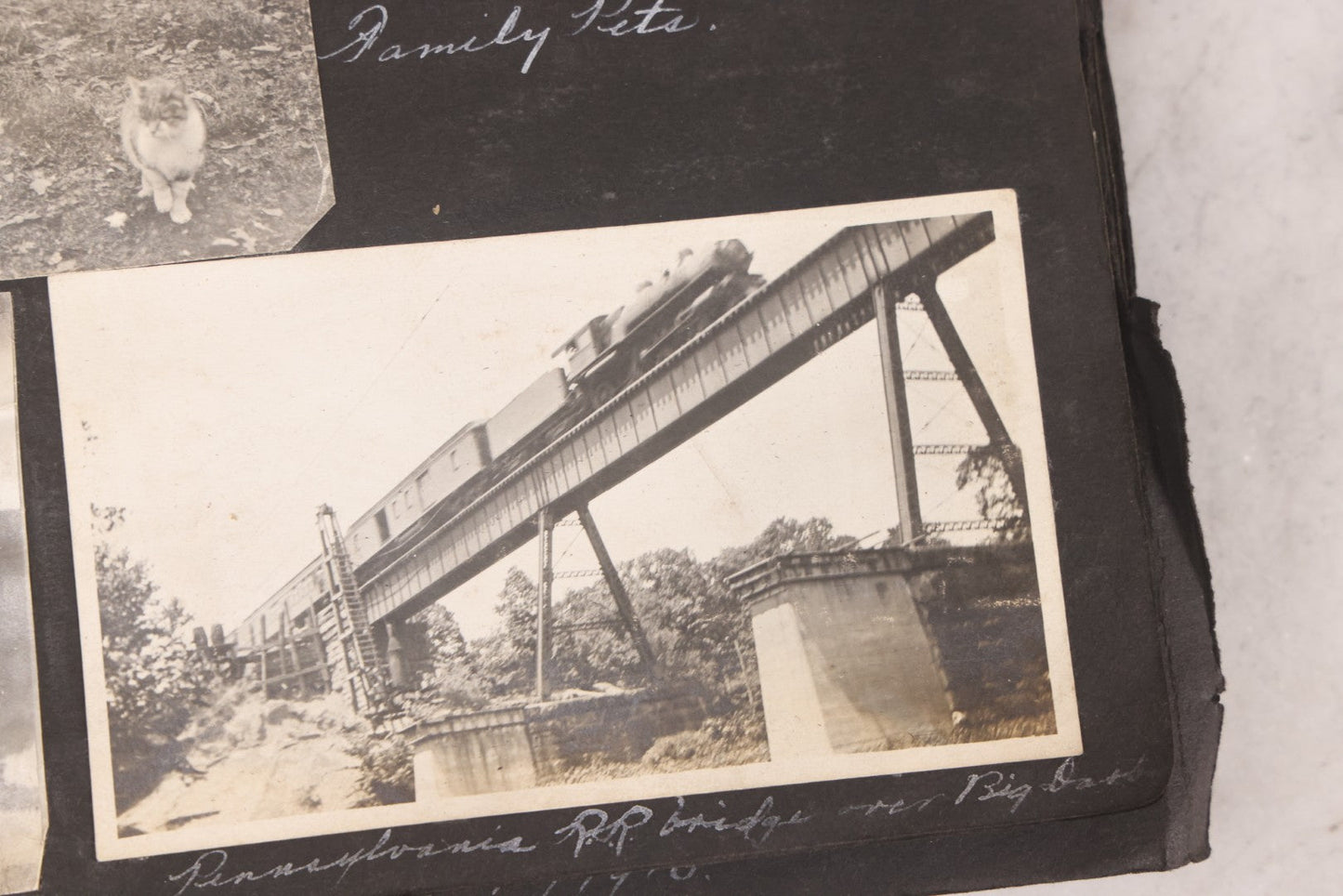Lot 006 - Important Antique Snapshot Photo Album With 500+ Photographs Depicting American Life Leading Up To World War I, Ohio State University 1913, Great Flood Of 1913, Camp Taliaferro Flight Training, And European Service 1918