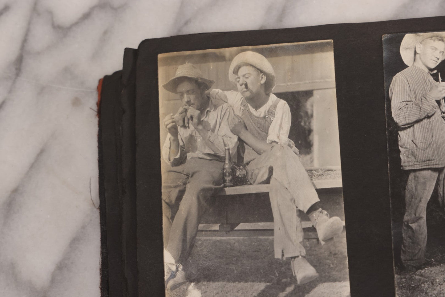 Lot 006 - Important Antique Snapshot Photo Album With 500+ Photographs Depicting American Life Leading Up To World War I, Ohio State University 1913, Great Flood Of 1913, Camp Taliaferro Flight Training, And European Service 1918