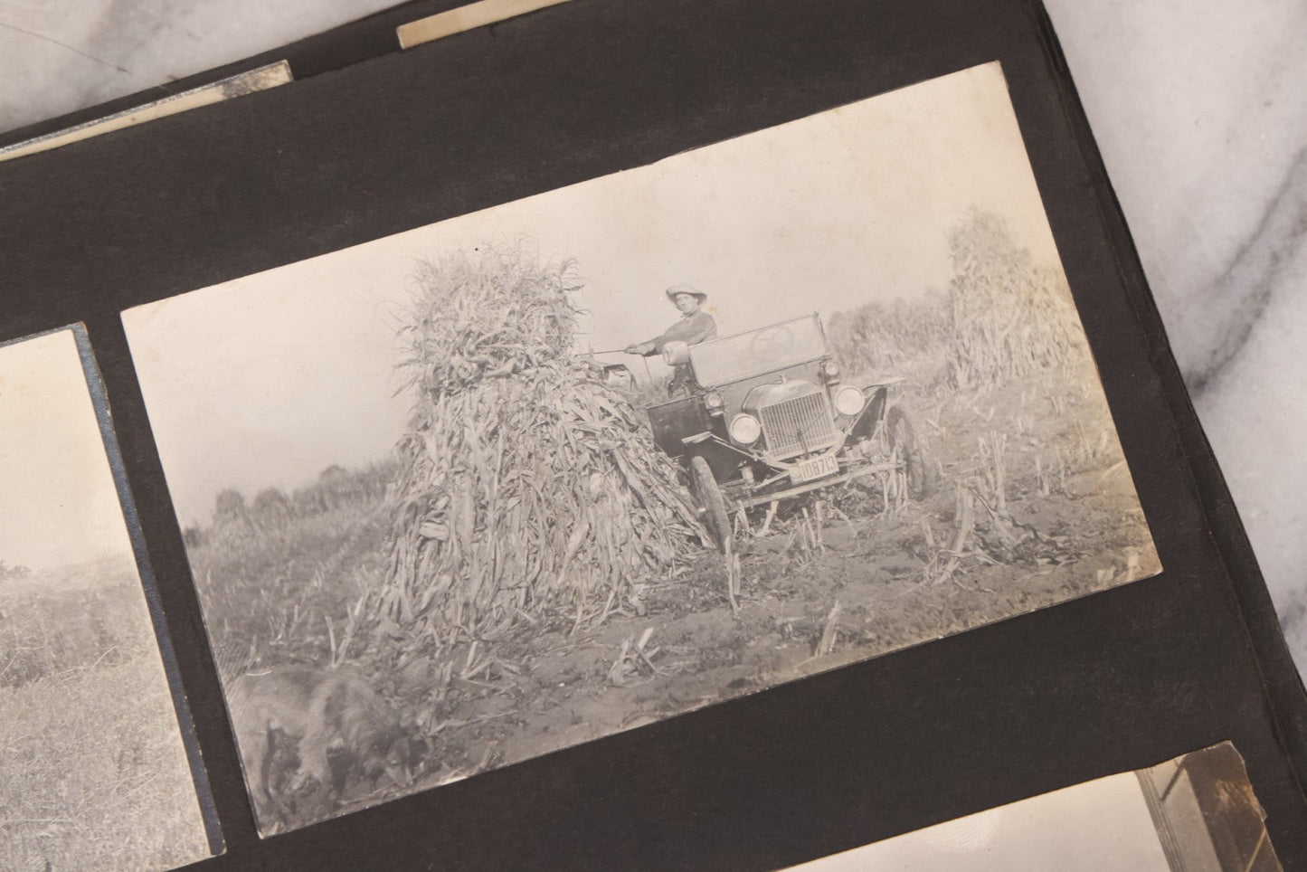 Lot 006 - Important Antique Snapshot Photo Album With 500+ Photographs Depicting American Life Leading Up To World War I, Ohio State University 1913, Great Flood Of 1913, Camp Taliaferro Flight Training, And European Service 1918