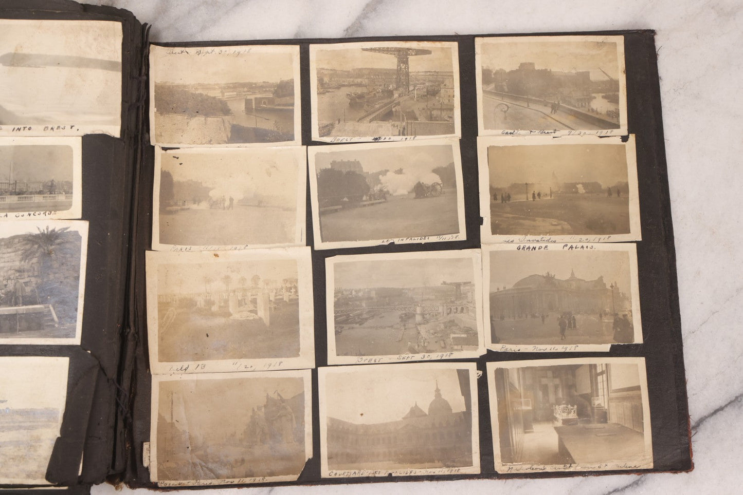 Lot 006 - Important Antique Snapshot Photo Album With 500+ Photographs Depicting American Life Leading Up To World War I, Ohio State University 1913, Great Flood Of 1913, Camp Taliaferro Flight Training, And European Service 1918